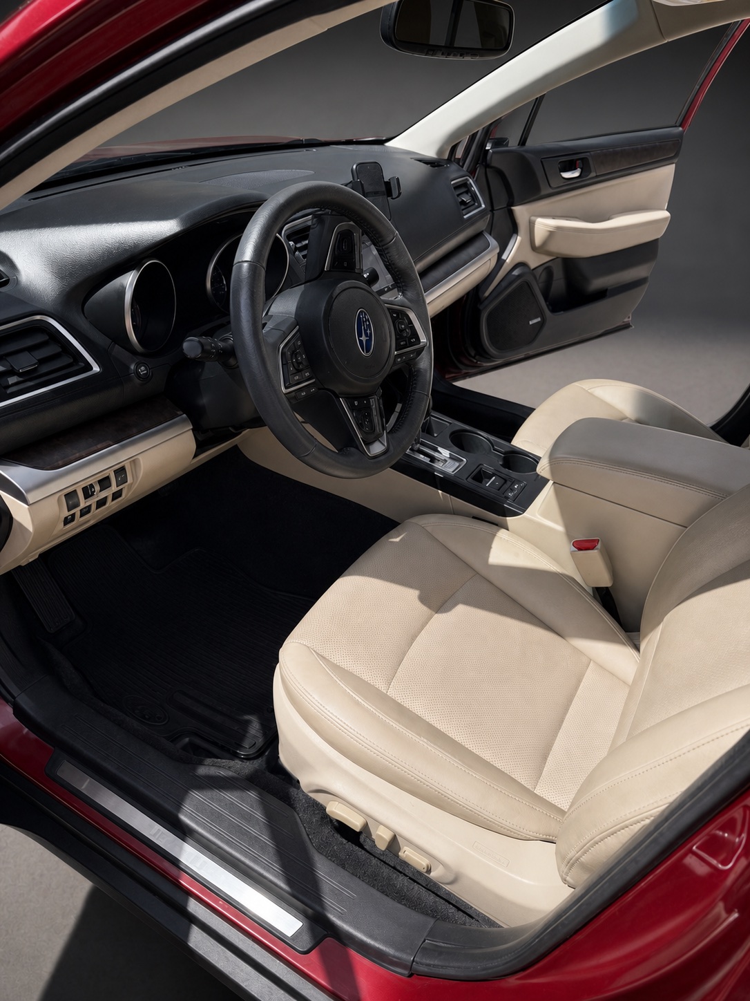 The same driver footwell after the interior detail